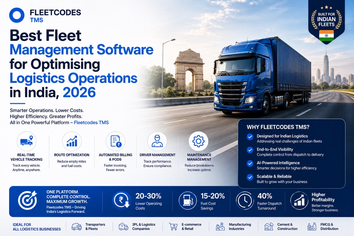 Best Fleet Management Software for Optimising Logistics Operations in India, 2026