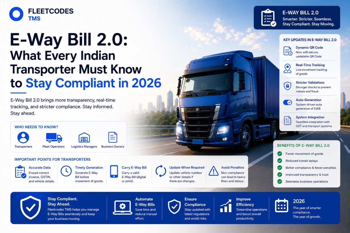 E-Way Bill 2.0: What Every Indian Transporter Must Know to Stay Compliant in 2026