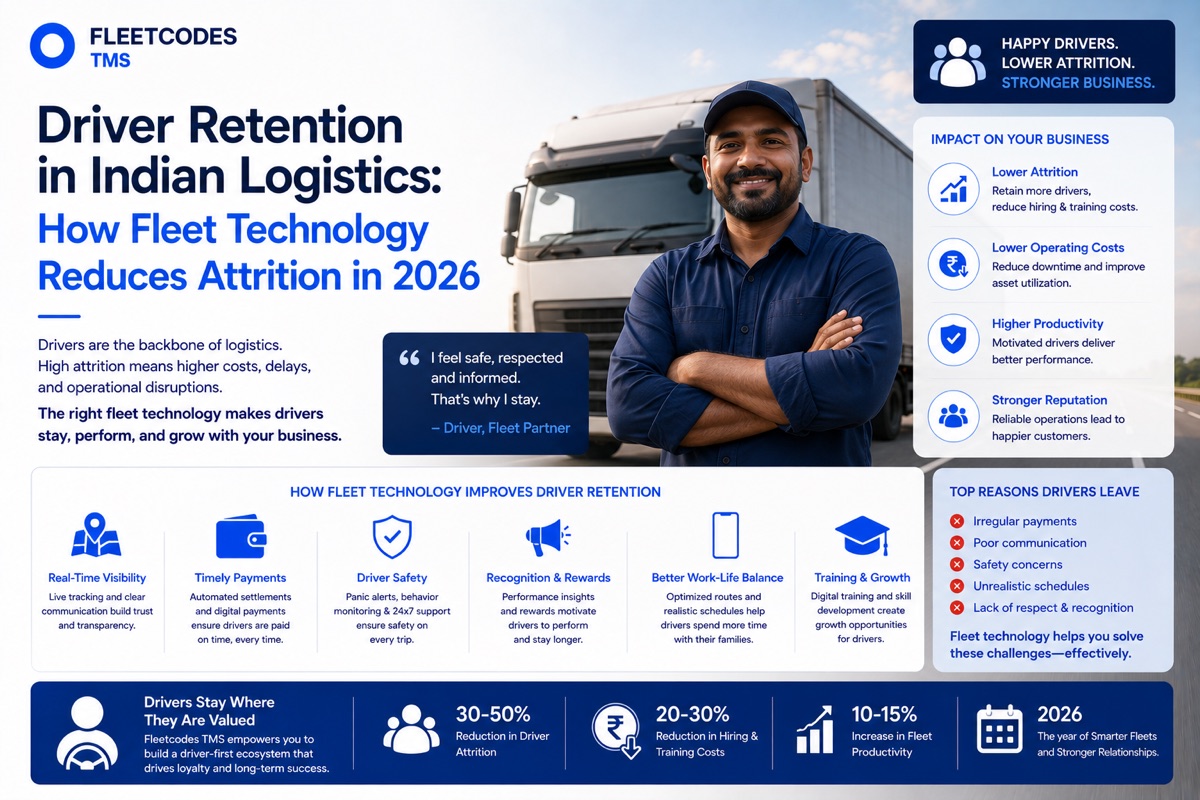 Driver Retention in Indian Logistics: How Fleet Technology Reduces Attrition in 2026