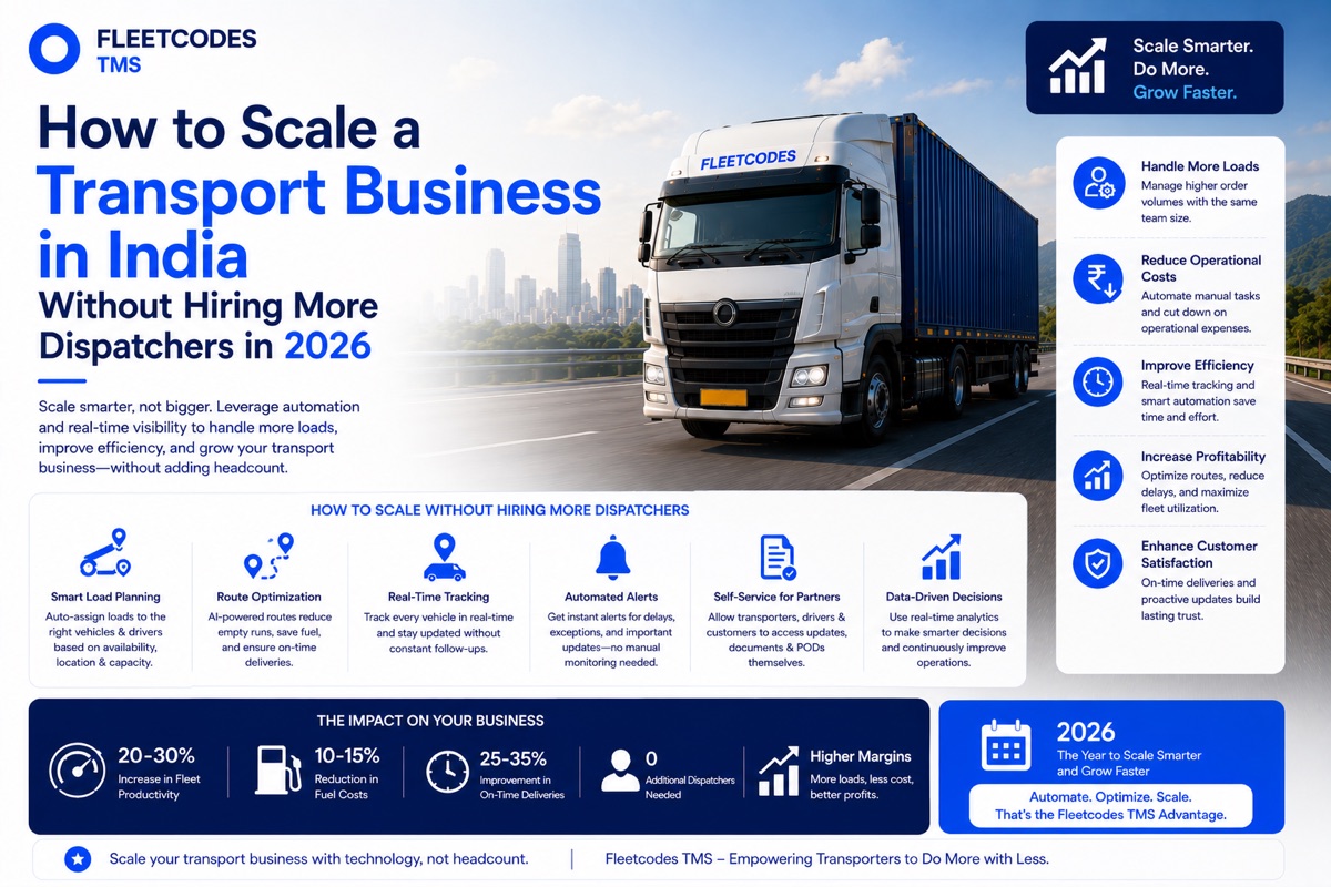 How to Scale a Transport Business in India Without Hiring More Dispatchers in 2026