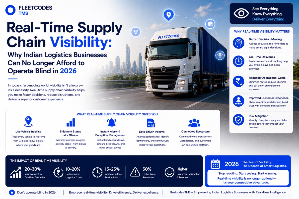 Real-Time Supply Chain Visibility: Why Indian Logistics Businesses Can No Longer Afford to Operate Blind in 2026
