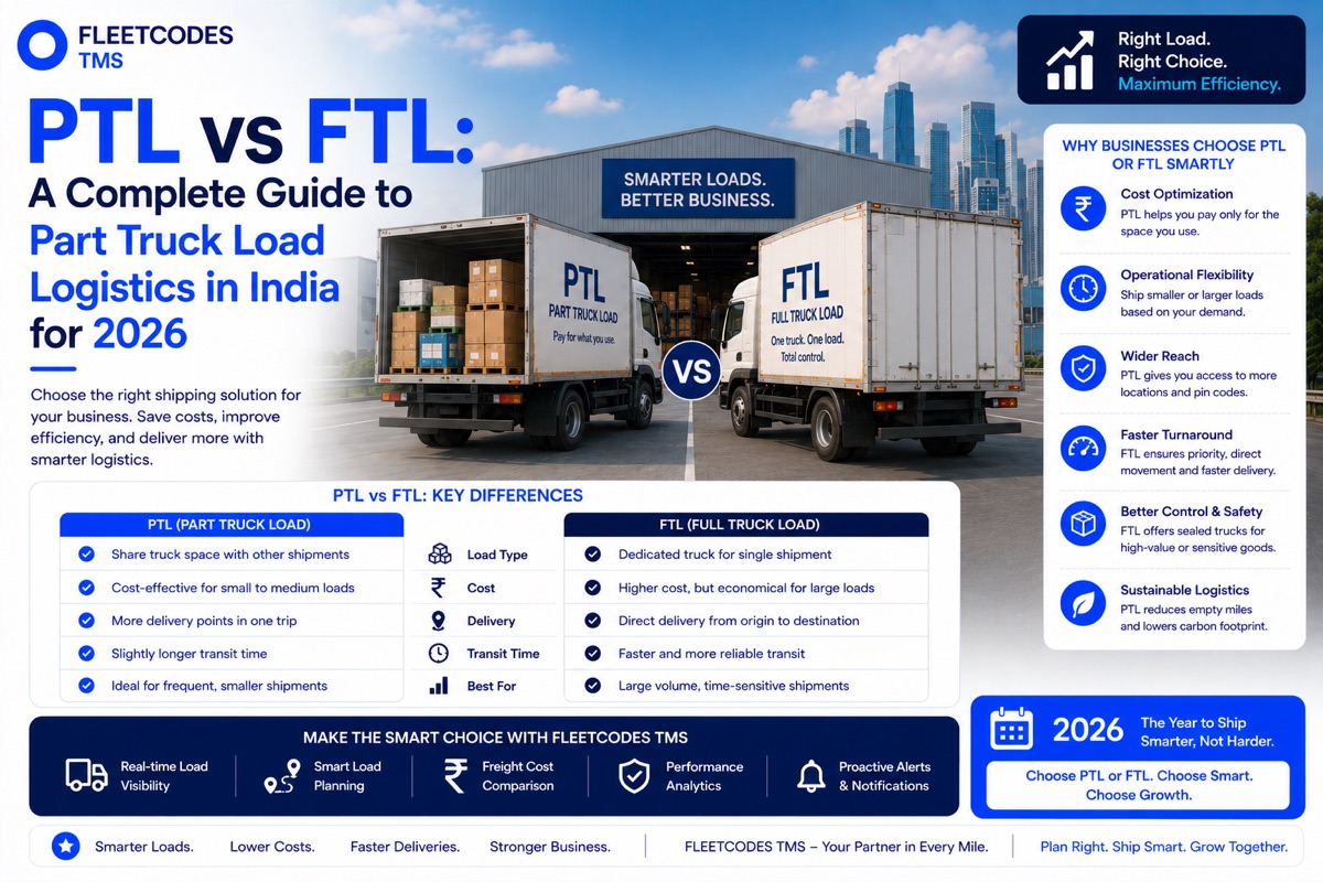PTL vs FTL: A Complete Guide to Part Truck Load Logistics in India for 2026
