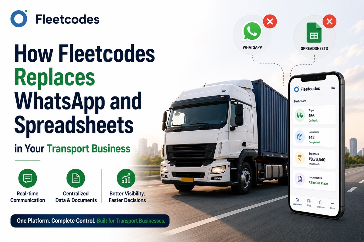How Fleetcodes Replaces WhatsApp and Spreadsheets in Your Transport Business