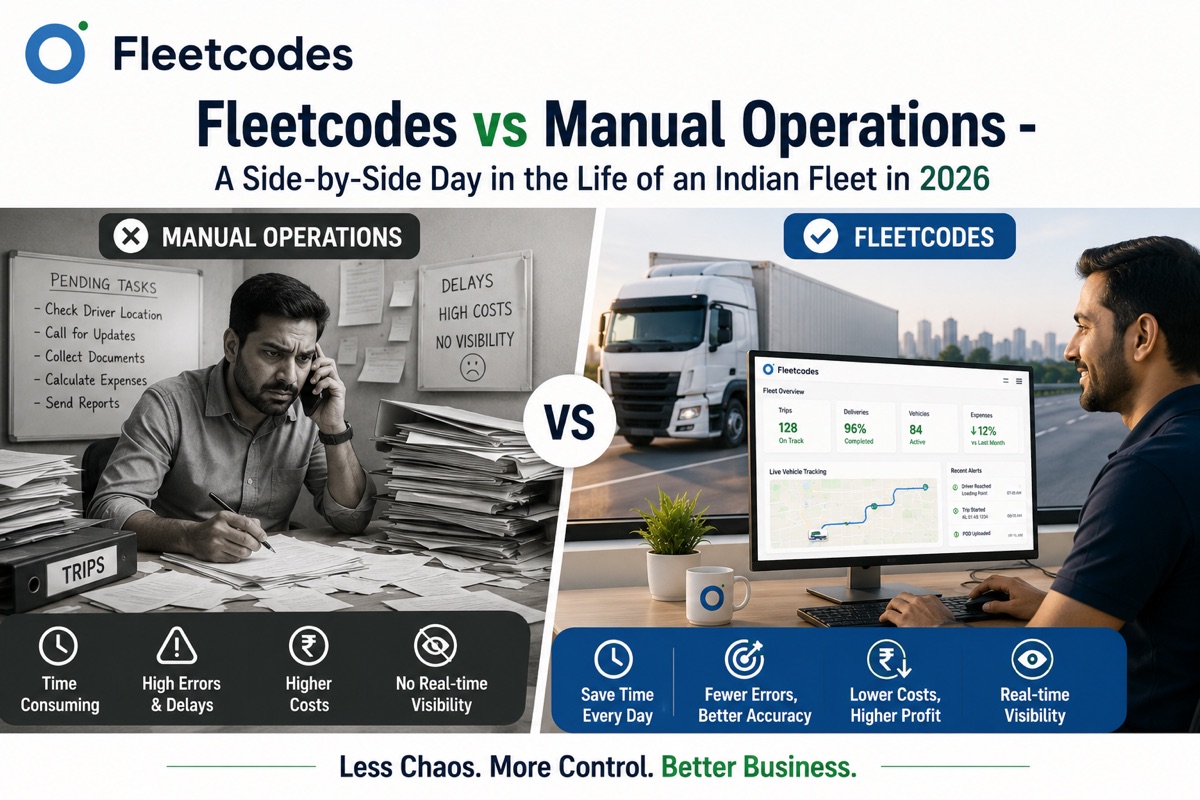 Fleetcodes vs Manual Operations - A Side-by-Side Day in the Life of an Indian Fleet in 2026