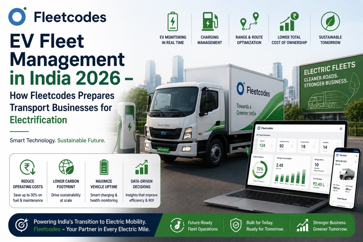 EV Fleet Management in India 2026 - How Fleetcodes Prepares Transport Businesses for Electrification