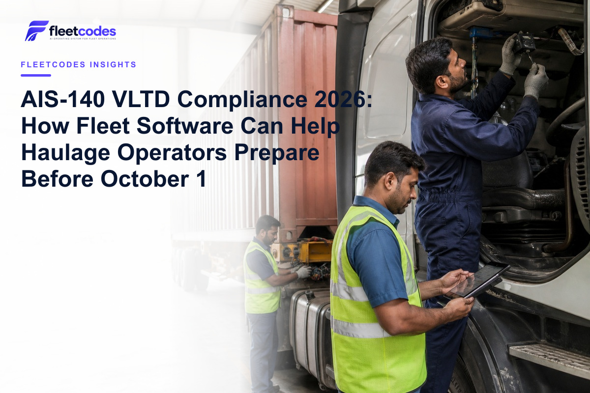 AIS-140 VLTD Compliance 2026: How Fleet Software Can Help Haulage Operators Prepare Before October 1